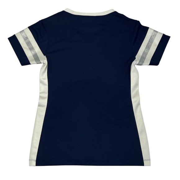 Dallas Cowboys Authentic Sparkle Lace Front Jersey Top Blue White Silver Size Sm - Picture 4 of 8